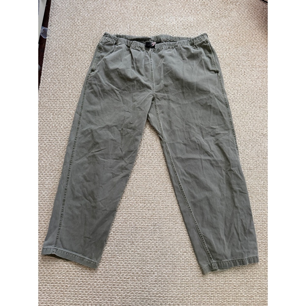 Gramicci Mens G-Pants Climbing Pants Olive Green Cotton Twill Cinch vintage XXL
